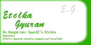 etelka gyuran business card